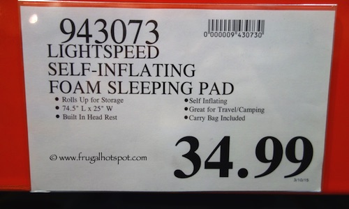 lightspeed sleeping pad self inflating air mattress