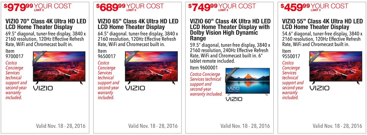 Costco Pre-Black Friday Holiday Sale: November 18 – 28, 2016. Prices Listed. | Frugal Hotspot