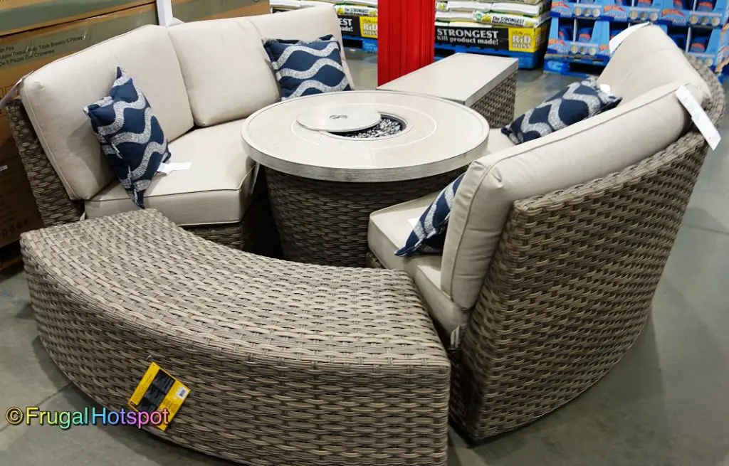 Sunvilla Laguna Woven Sectional W Fire Table At Costco Frugal Hotspot