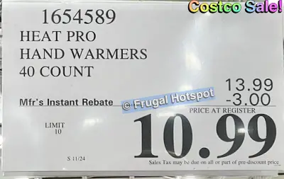 Heat Pro Hand Warmers | Costco Sale Price | Item 1654589