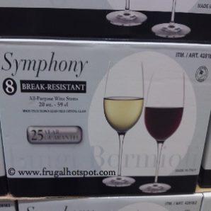 Symphony 8 Piece Set~Break Resistant 20 oz All Purpose Wine