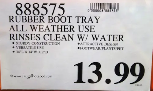 BirdRock Home Rubber Boot Tray  34 inch Decorative Boot Tray