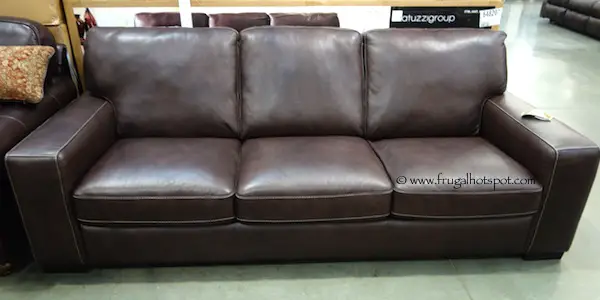 costco natuzzi brown leather sofa