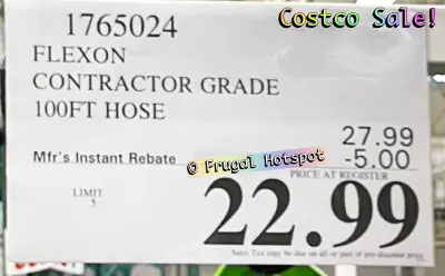 Flexon 100 Foot Hose Contractor Grade | Costco Sale Price | Item 1765024