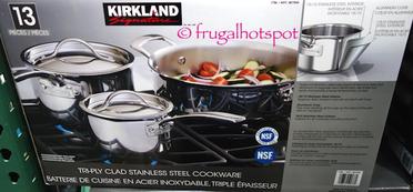 Costco Sale: Kirkland Signature 13-Pc Tri-Ply Stainless Steel