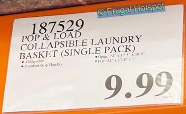 Collapsible laundry basket is a great space saver! #costco