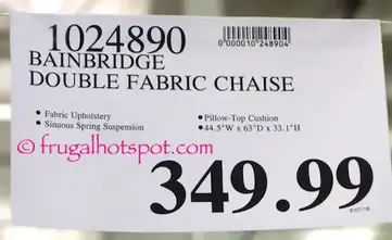 Costco Bainbridge Double Chaise Lounge Frugal Hotspot