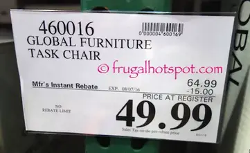 Costco Sale Global Furniture Task Office Chair Frugal Hotspot