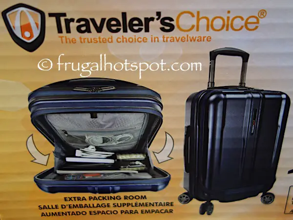 Traveler's Choice 20" Front Opening Carry-On Spinner Costco | Frugal Hotspot