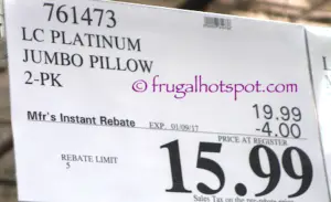 costco lc platinum pillow