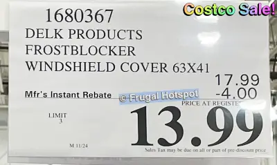 Frostblocker Windshield and Mirror Covers | Costco Sale Price | Item 1680367