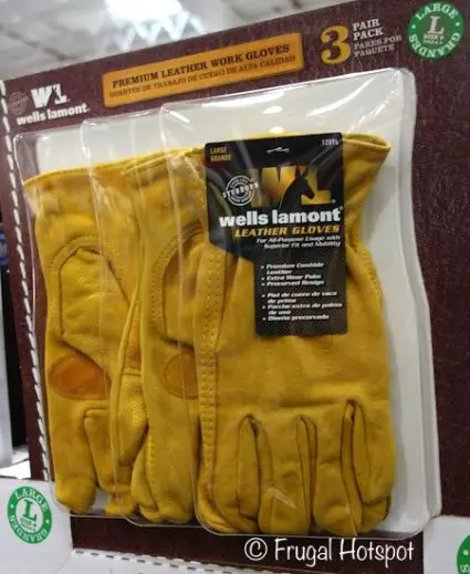 Wells Lamont 3-Pk Leather Work Gloves 