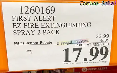 First Alert EZ Fire Spray 2 pack | Costco Sale Price | Item 1260169