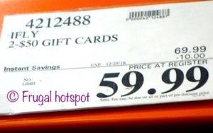 IFLY 2 50 Gift Cards Costco Sale Price 2 300x188 