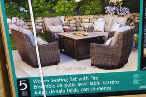 Agio St Louis 5 Piece Woven Seating Set With Fire Table Costco