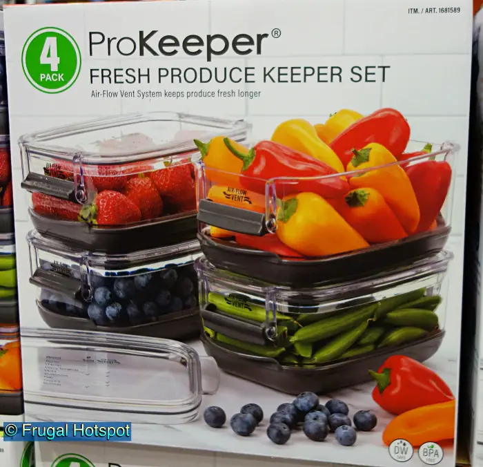 Progressive 4-piece Produce Keeper- Keeps Fruit and Vegetables