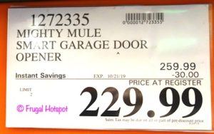 Mighty Mule Smart Garage Door Opener Costco Sale Price Frugal