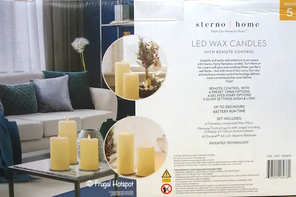 Sterno Home 5-Pc Moving Flame LED Candle Set Costco