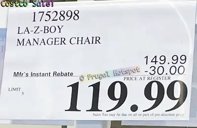 La Z Boy Manager Chair | Costco Sale Price