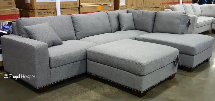 Thomasville Fabric Sectional With Ottoman Costco Display 
