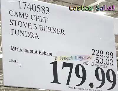 Camp Chef Tundra Pro 16 3 Burner Stove | Costco Sale Price | Item 1740583