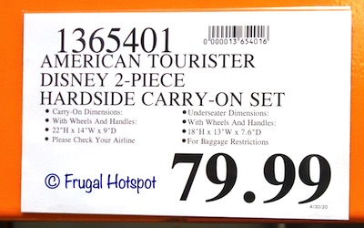 American Tourister Disney Hardside Carry-on Costco Price