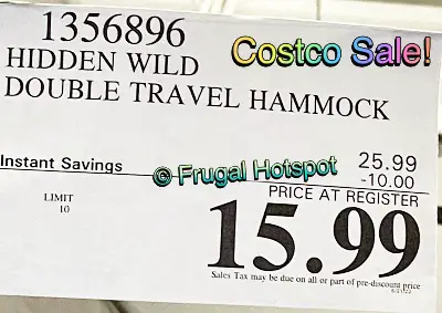 Hidden Wild Travel Hammock | Costco Sale Price