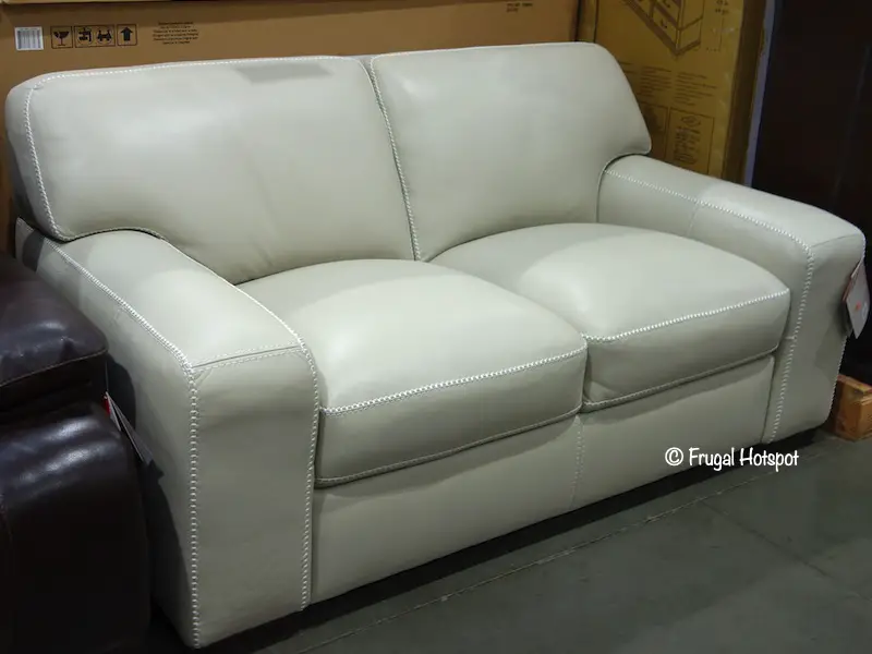 buckley leather sofa ivory