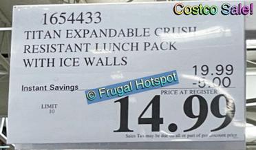 Titan Expandable Lunch Pack Only $14.99 at Costco (Keeps Food Fridge Cold  for 6 Hours!)