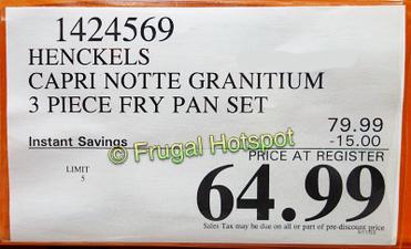 Henckels Capri Notte Granitium 3-piece Fry Pan Set Costco review