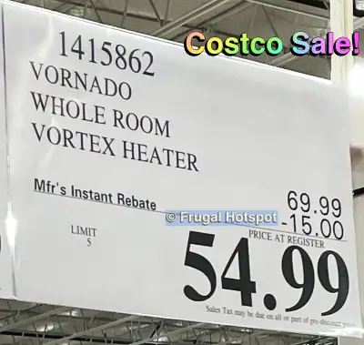 Vornado Whole Room Vortex Heater | Costco Sale Price