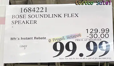 Bose Soundlink Flex SE Bluetooth Speaker | Costco Sale Price 2