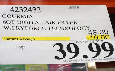 For those interested in the $39 Gourmia Air Fryer on sale : r/Costco