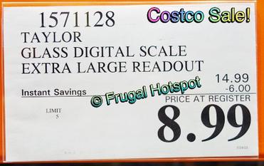 Taylor Glass Digital Bath Scale - COSTCO#1669034, Black