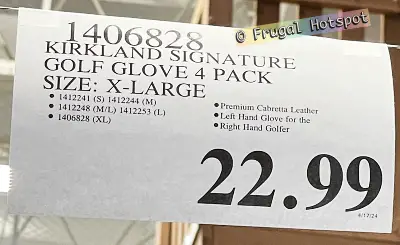 Kirkland Signature Leather Golf Gloves | Costco Price