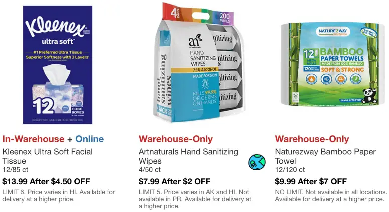 Costco Hot Buys March 2021 | Kleenex, Artnaturals Hand Sanitizing Wipes, Naturezway Bamboo Paper Towel