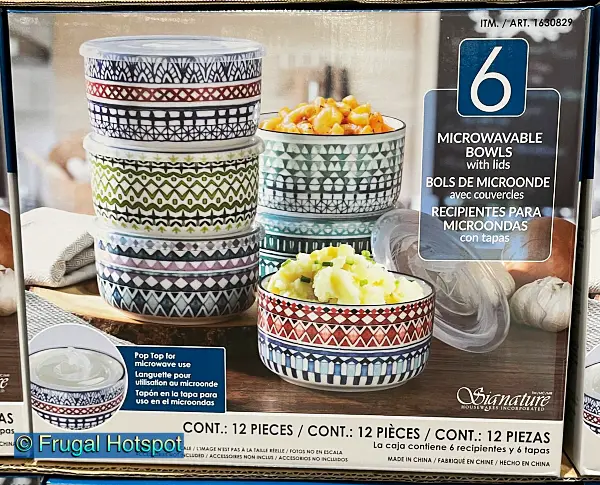 👀 This 6-pack bowls with lids set is at Costco! These bowls are stoneware, microwave  safe with vented lids, and dishwasher safe! Grab this …