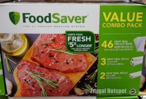 Buy FoodSaver Reusable Vacuum Bags  For FoodSaver Food Vacuum Appliances   BPA Free  4 x Vacuum Bag Rolls 28 cm x 55 m  1 x Vacuum Bag Roll 20