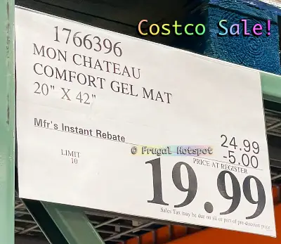 Mon Chateau Anti Fatigue Comfort Gel Mat | Costco Sale Price | Item 1766396