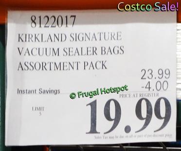 New Kirkland Vacuum Sealer bags are half the cost per square foot as the  FoodSaver brand. Nice! : r/Costco