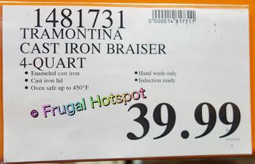 Tramontina 4-quart Covered Enameled Cast Iron Braiser ️New Item ️ ( Costco  Retail New $30 ) Our Deal !! ️️️$25 New ️ for Sale in Bell Gardens, CA -  OfferUp