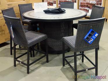 Agio Weston 5-Piece Wicker Outdoor Aluminum High Dining Set