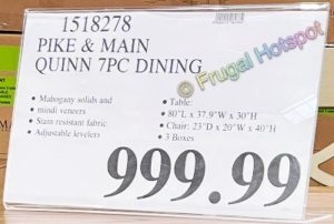 Pike Main Quinn Dining Set Costco Sale Frugal Hotspot