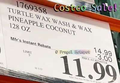 Turtle Wax Fresh and Foamy Wash and Wax | Costco Sale Price | Item 1769358