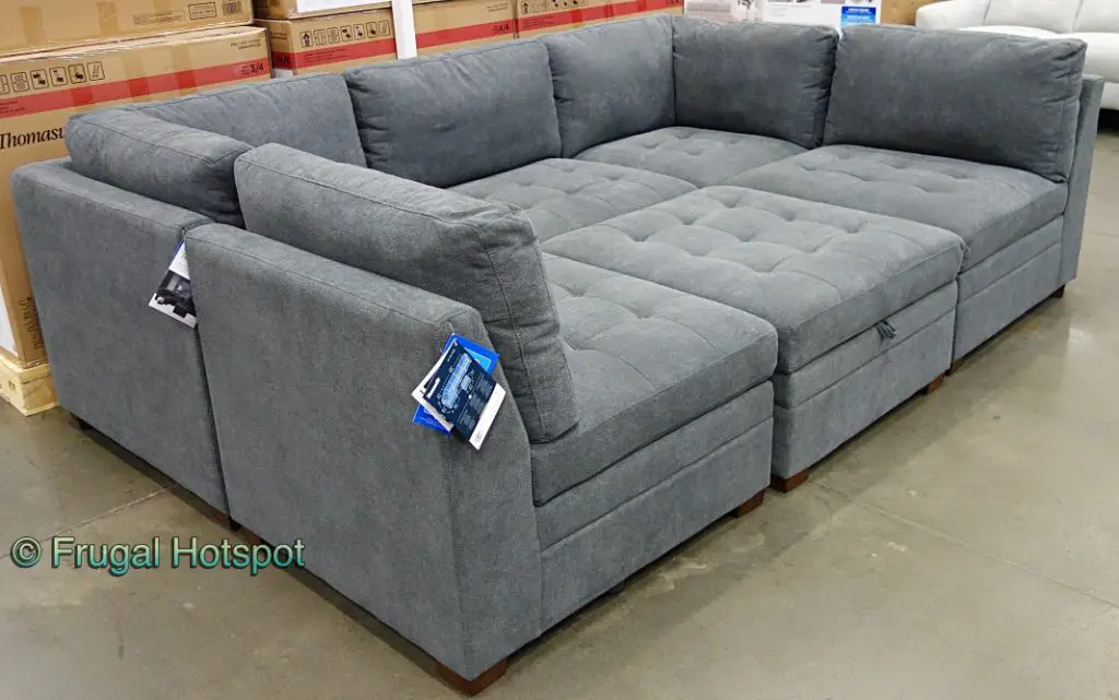 Thomasville Tisdale Modular Sectional Costco Sale Frugal Hotspot   Thomasville Tisdale Modular Fabric Sectional In Gray Costco Display 2 1024x641 