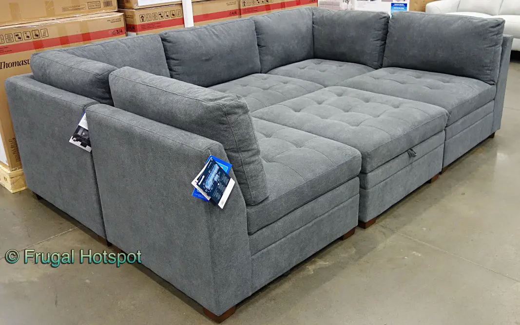 Thomasville Tisdale Modular Fabric Sectional In Gray Costco Display 2 