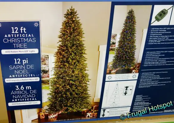 Costco Christmas Trees 7 5 9 And 12 2023 Frugal Hotspot   12 Ft. Pre Lit Artificial Christmas Tree Costco 585x415 