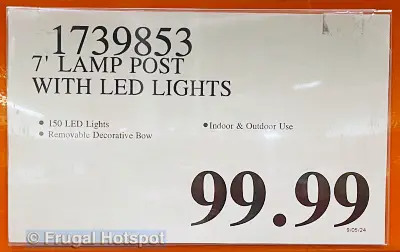 7 Ft Holiday lamp Post with LED Lights | Costco Price | Item 1739853