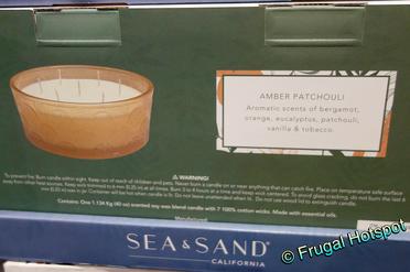 Sea & Sand 40oz Molded Glass Candle - Amber Patchouli