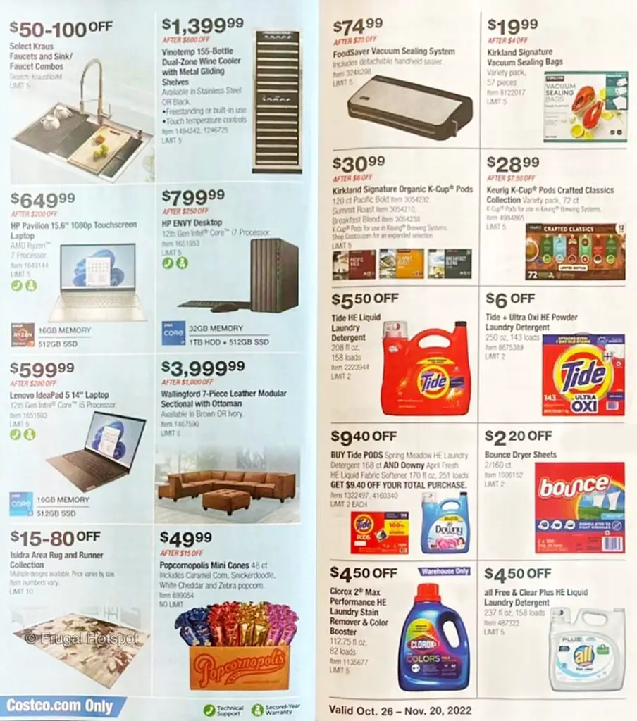 Costco Coupon Book NOVEMBER 2022 Frugal Hotspot